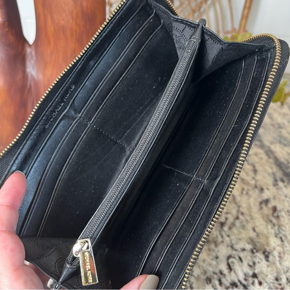 Michael Kors Leather Zip-Around Wallet - Picture 7 of 8